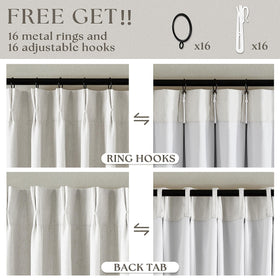 TWODRAPES back tab hanging creates clean, casual window treatment.