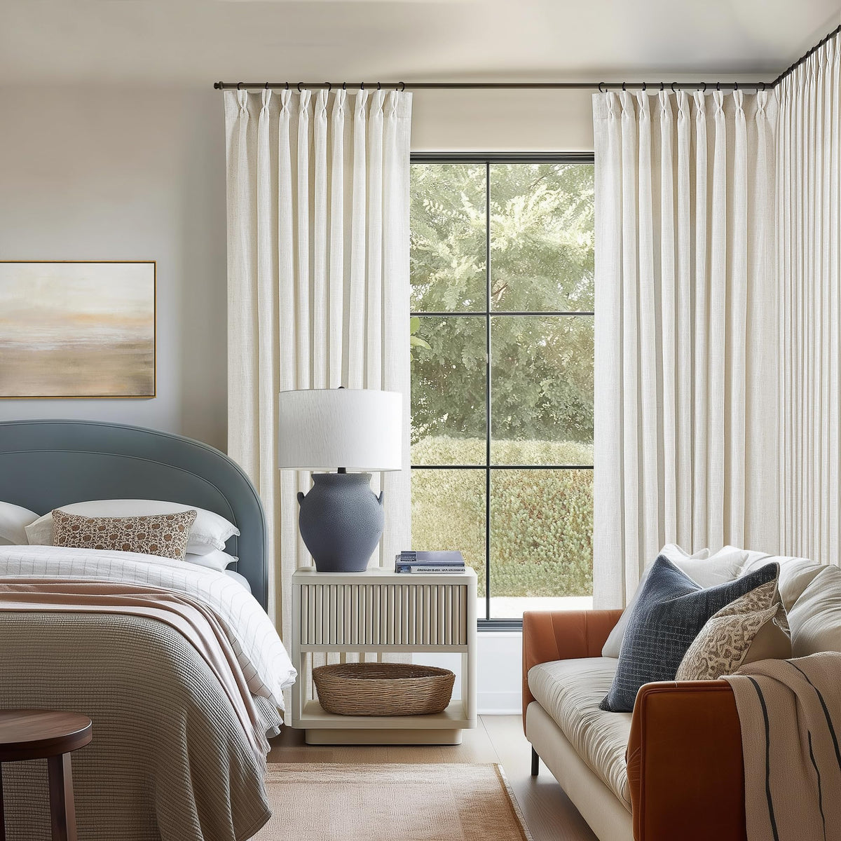TWODRAPES back tab option delivers a clean, rod-hiding finish