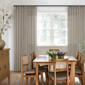 TWODRAPES ready-made package includes hooks and rings for easy setup