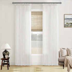 TWODRAPES ready-made set includes hooks and rings for quick setup