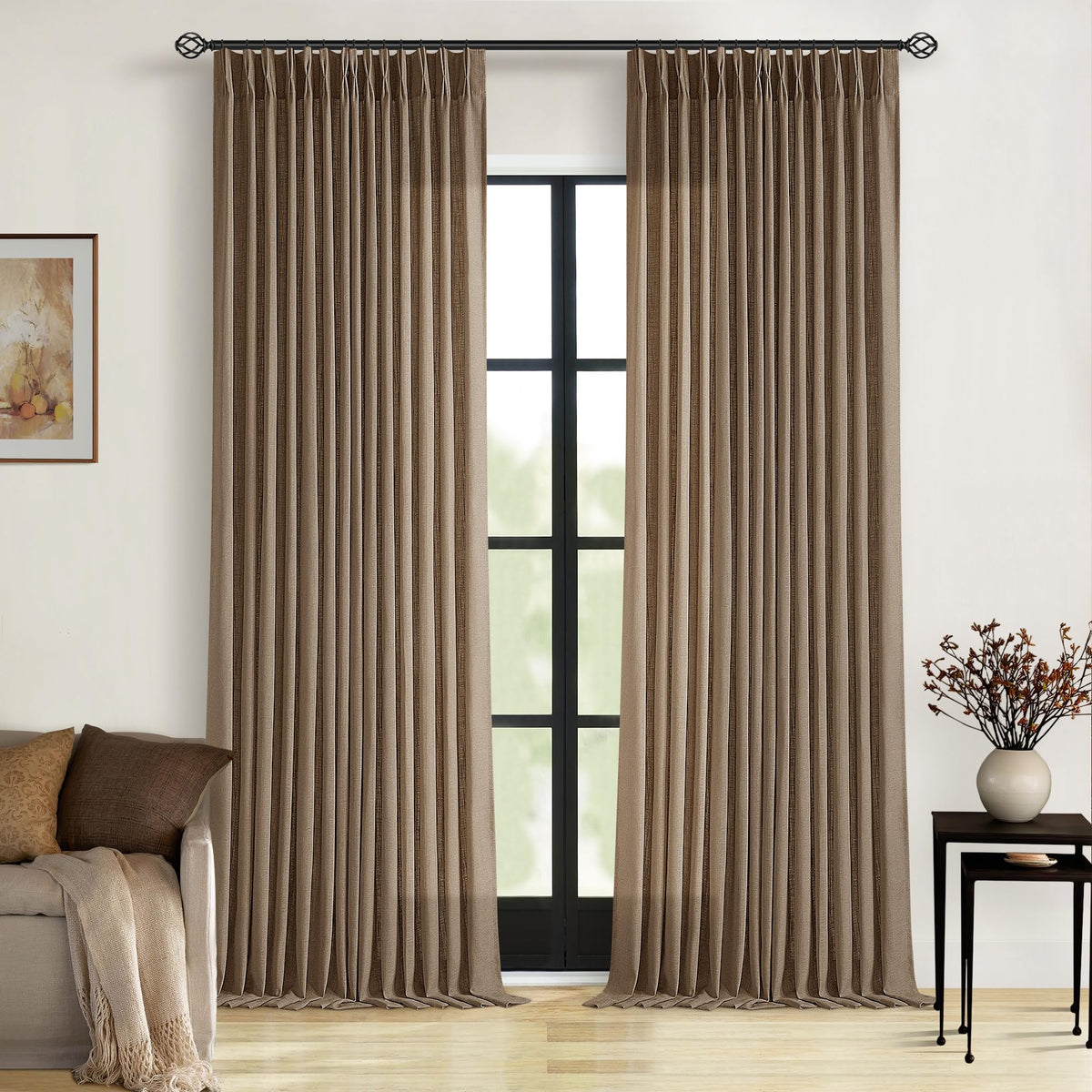 TWODRAPES boho brown curtains add texture and warmth to any room