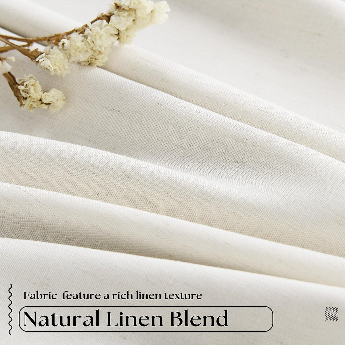 TWODRAPES neutral boho linen drapes pair with any decor for nurseries.