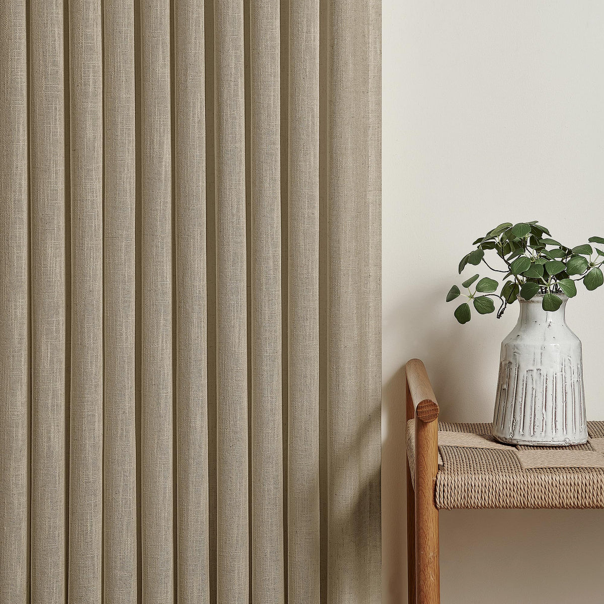 TWODRAPES easy-care care: cold wash, low tumble dry, mild iron
