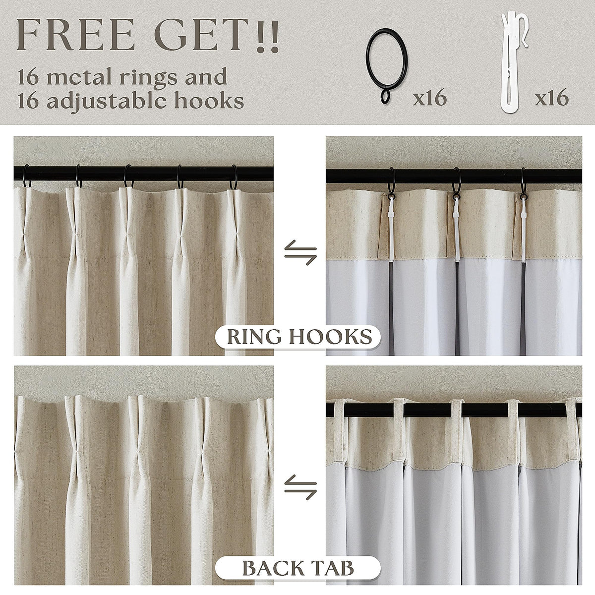 TWODRAPES curtains reduce outside noise for a quieter bedroom