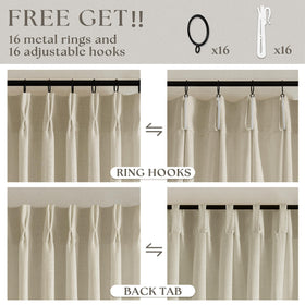 TWODRAPES back-tab hanging option creates a clean, streamlined look