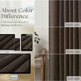 TWODRAPES Dark Chocolate curtains provide privacy while softening daylight