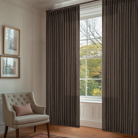 TWODRAPES track-system-compatible curtains fit adjustable hook configurations