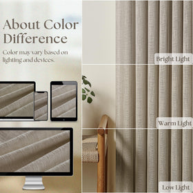 TWODRAPES Diffused light through curtains creates a soft, inviting ambiance.