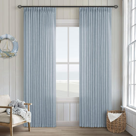 TWODRAPES 84-inch length fits standard windows with elegant folds.