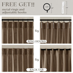 TWODRAPES Dutch Cocoa linen curtains provide privacy with soft light diffusion