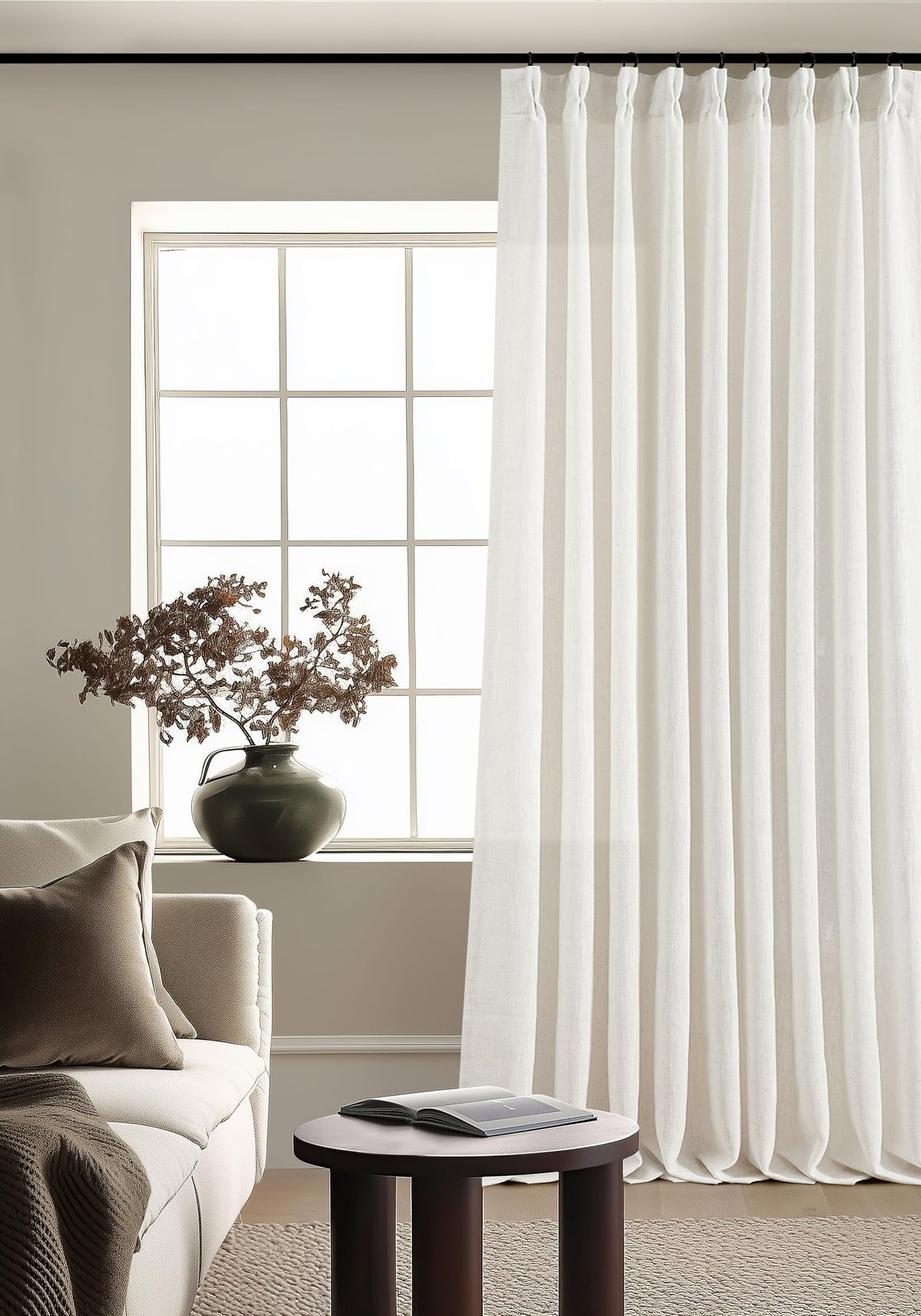 TWODRAPES hanging options with hooks and rings for easy setup