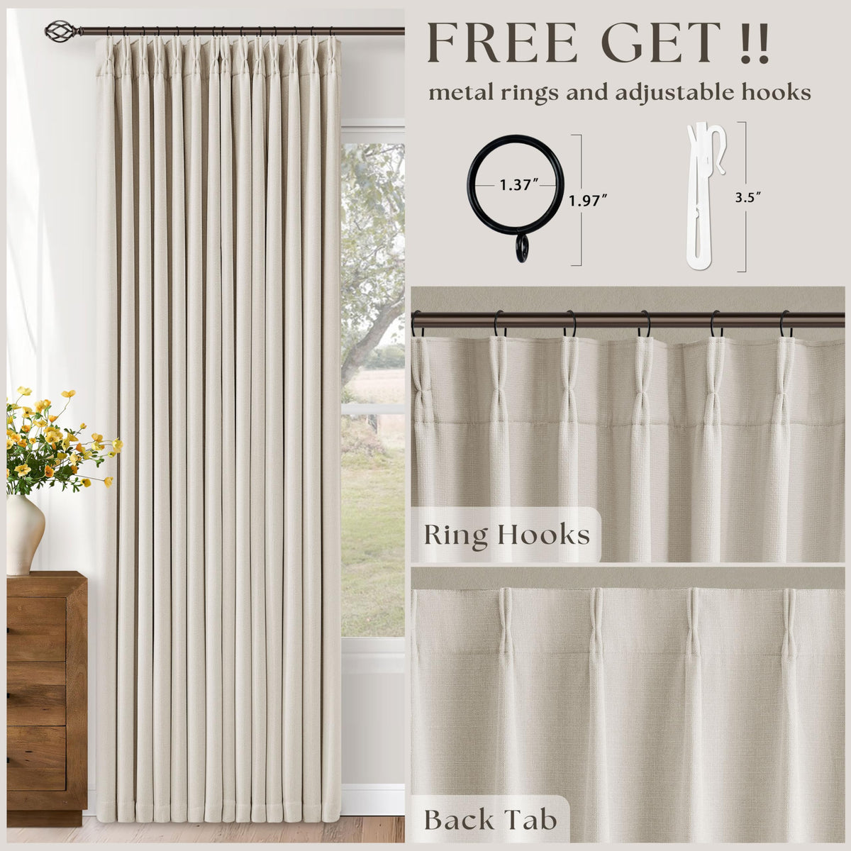 TWODRAPES heavy-duty fabric offers durable drape and refined room accent