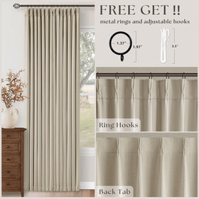 Weighted bottom corners keep TWODRAPES drapes hanging straight and neat