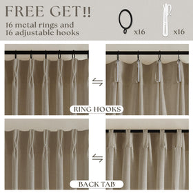 TWODRAPES hooks and rings included for quick, secure curtain installation.