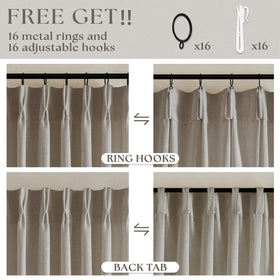 TWODRAPES hooks and rings pack for easy installation
