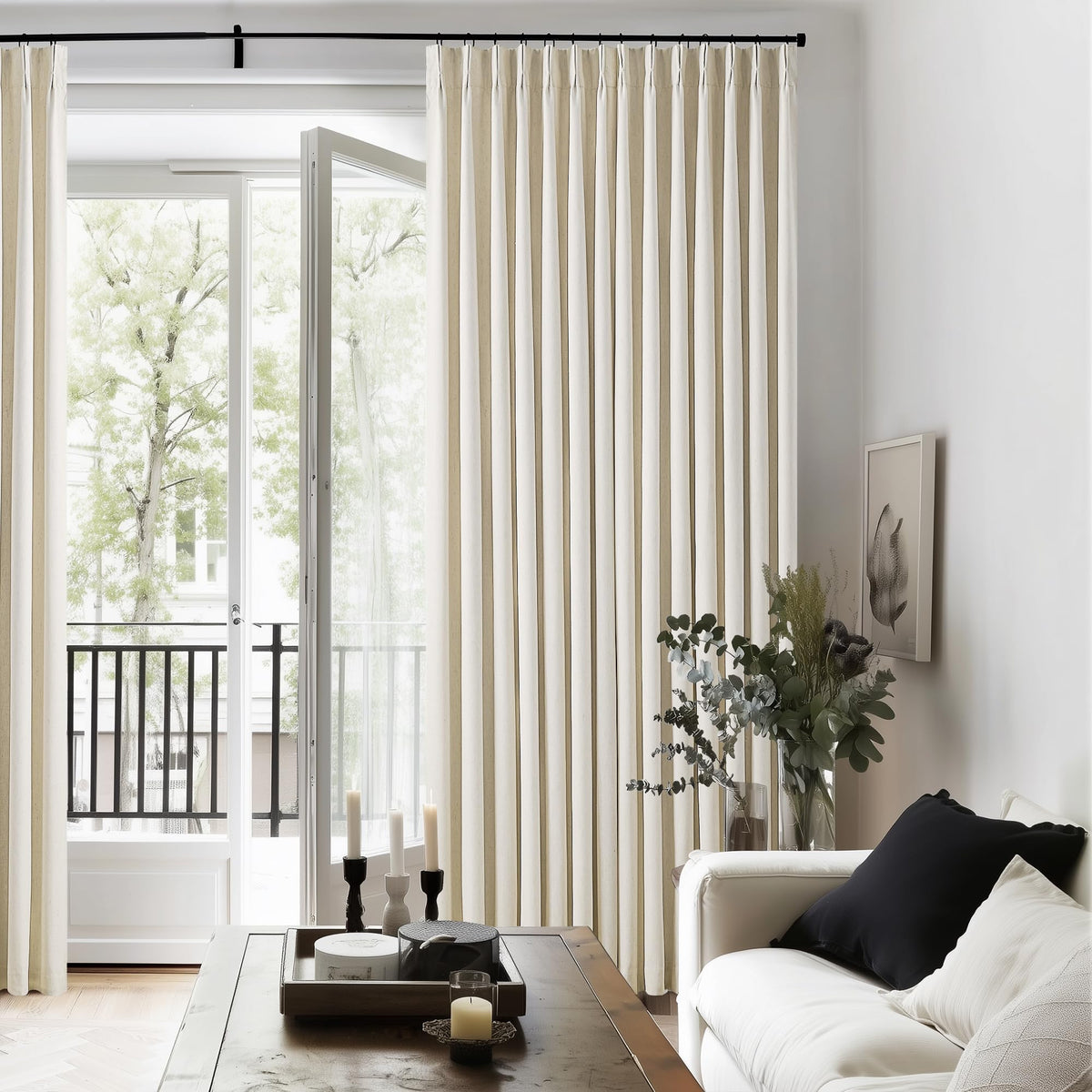 TWODRAPES ready-made-panel-90inch includes hardware for fast setup