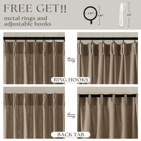 TWODRAPES light brown linen curtains diffuse sunlight while preserving privacy