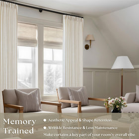 TWODRAPES linen texture closeup shows rich flax detail and premium feel