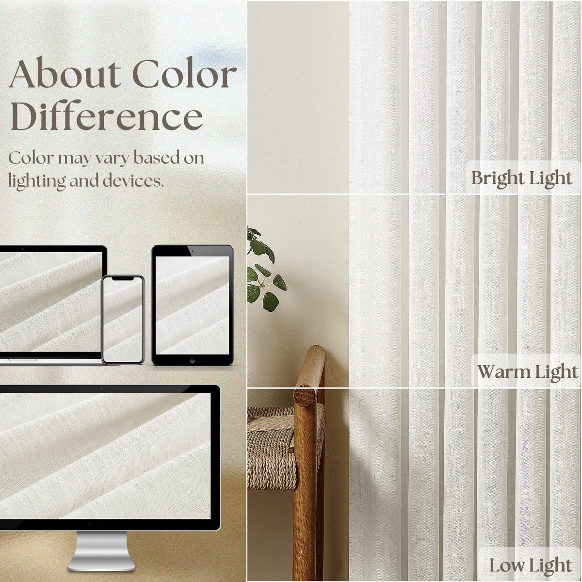 TWODRAPES memory-shape linen curtains maintain crisp folds for a neat, tailored look.