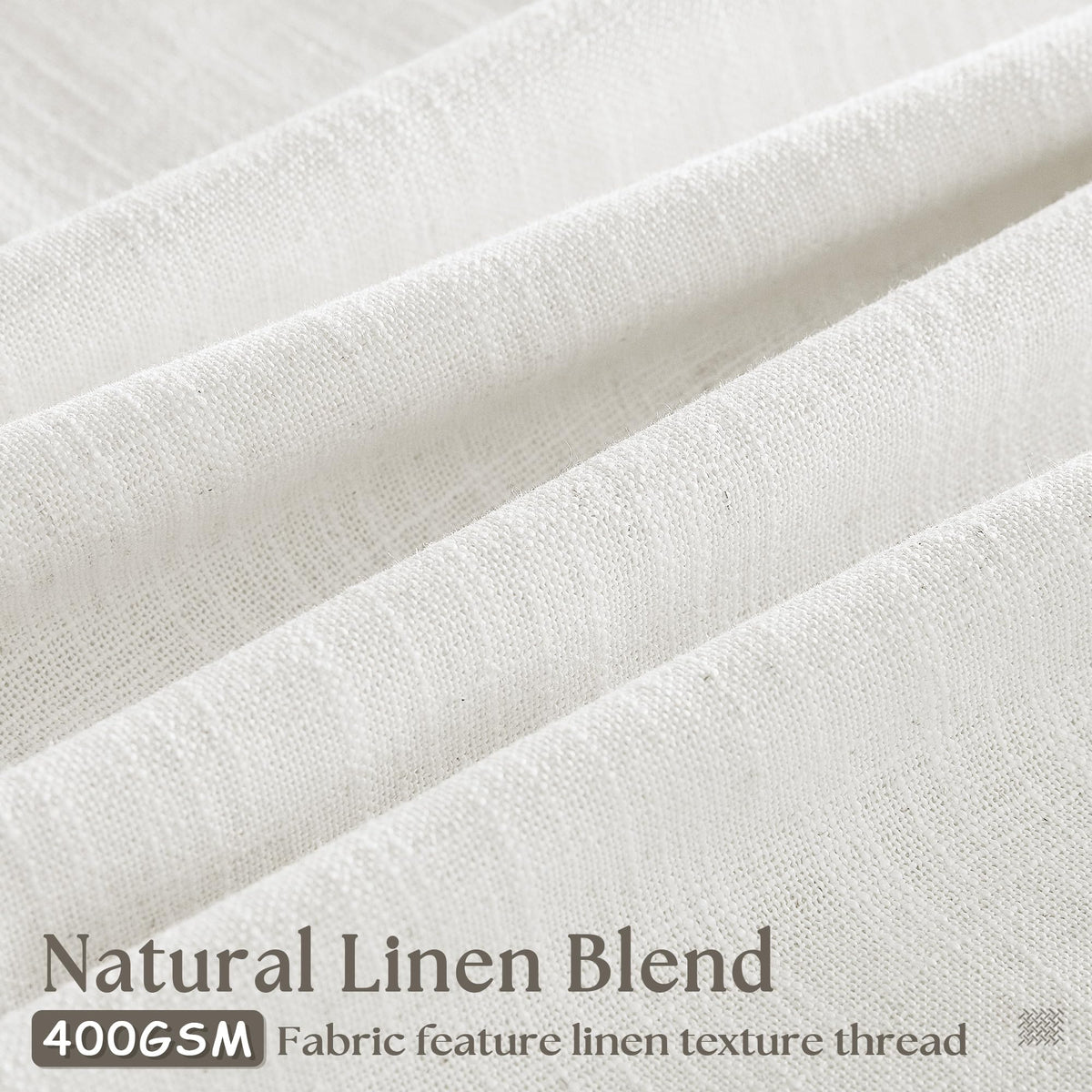 TWODRAPES memory-shape pinched-pleat curtains maintain elegant folds over time.