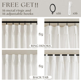TWODRAPES memory shape trained pleats maintain neat silhouette