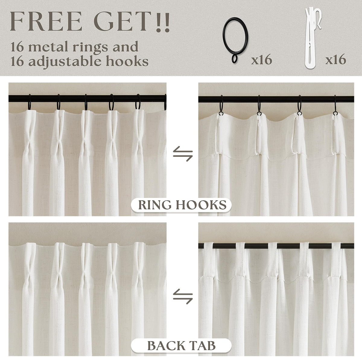 TWODRAPES 400 GSM linen blend delivers durable, soft drape and premium feel.