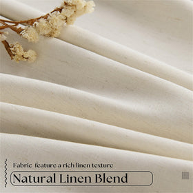 TWODRAPES neutral linen texture enhances decor and light control