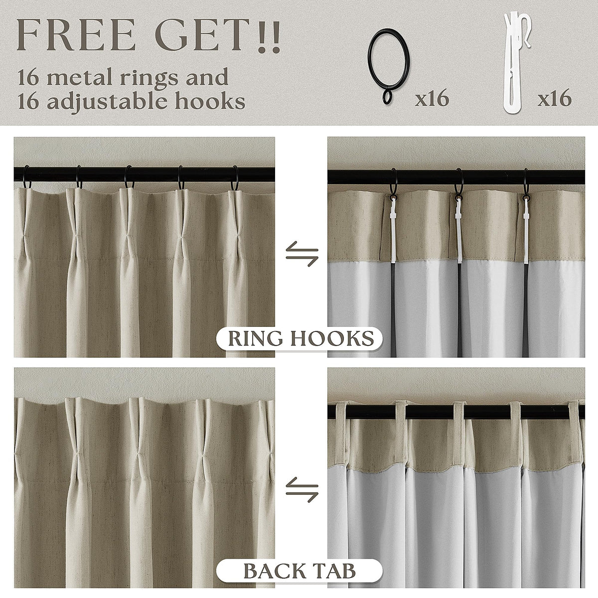 TWODRAPES noise-reducing drapes soften outdoor sounds for calmer spaces.