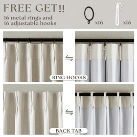 TWODRAPES sound-dampening linen blend improves interior calm.