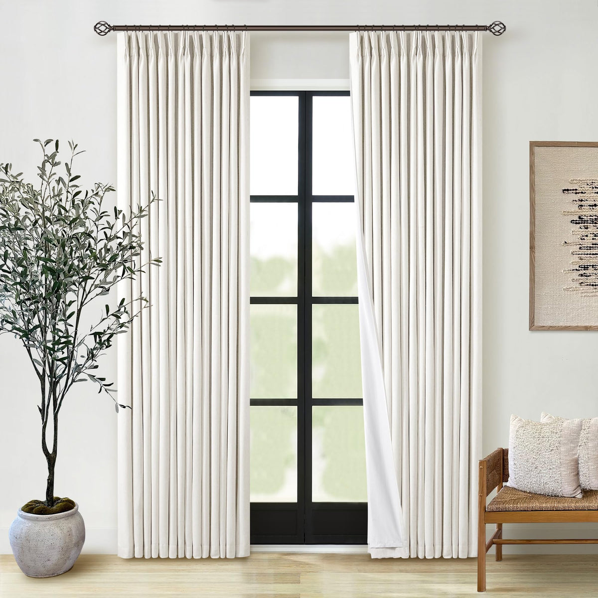 TWODRAPES 84-inch curtains suit patio doors with versatile back-tab hanging.