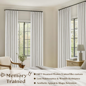 TWODRAPES pinch pleat design close-up showing tailored seams