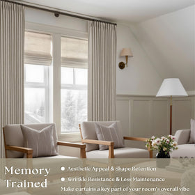 TWODRAPES pinch pleat linen curtains retain shape for a neat look