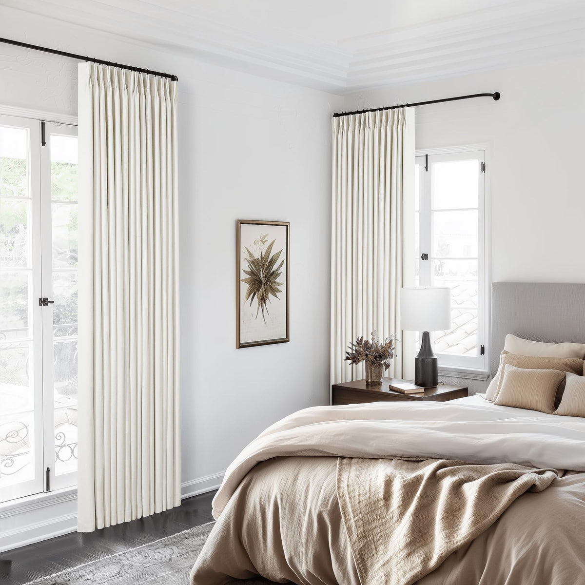 TWODRAPES 2-panel set ready-made includes hooks and rings