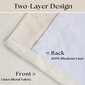 TWODRAPES back-tab hanging shows clean rod concealment and casual sophistication