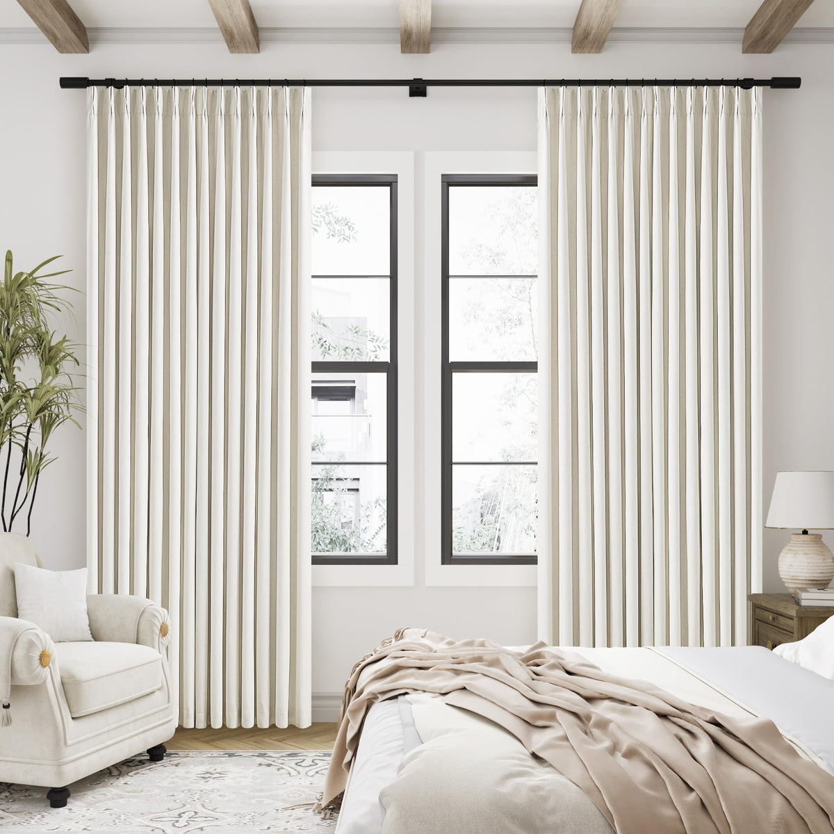 TWODRAPES living room setup showcasing sophisticated texture and light control
