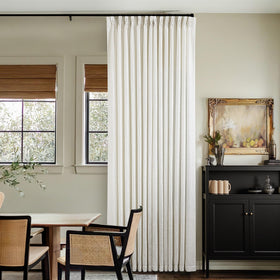 TWODRAPES privacy-friendly curtains soften outdoor view