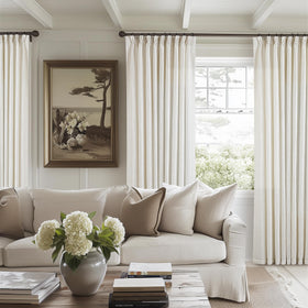 TWODRAPES ready-made panels include hardware for fast setup