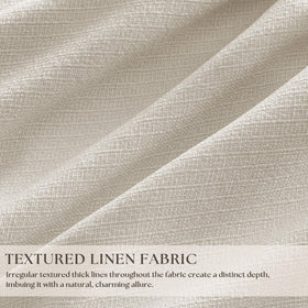 TWODRAPES pinch-pleated curtain close-up shows memory shape pleats.