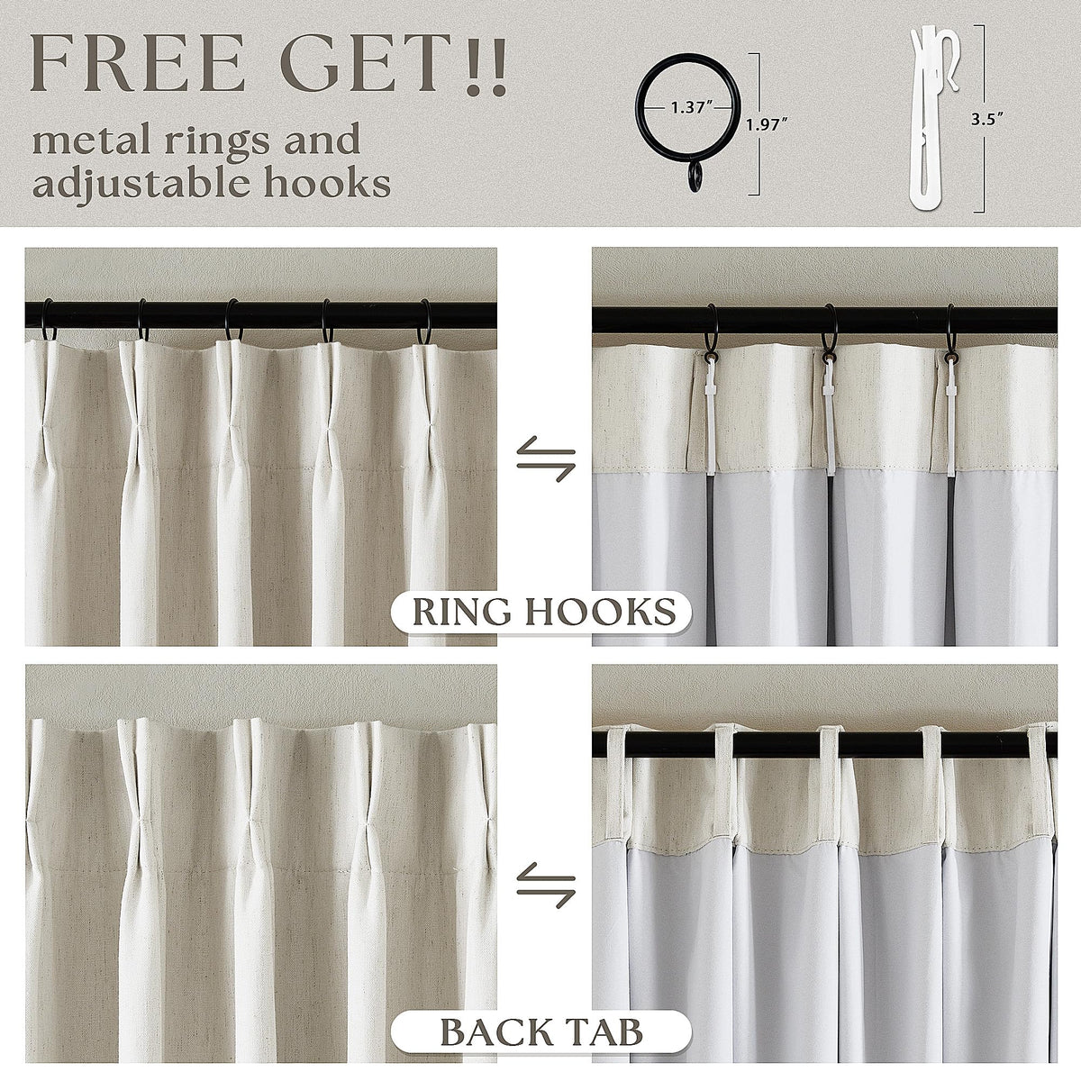 TWODRAPES thermal-insulated curtains 60x102 help regulate room temperature