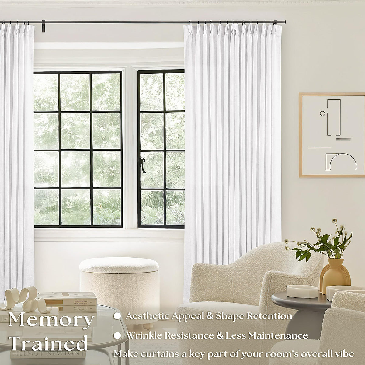 TWODRAPES Linen texture close-up shows rich flax weave and durable fabric.
