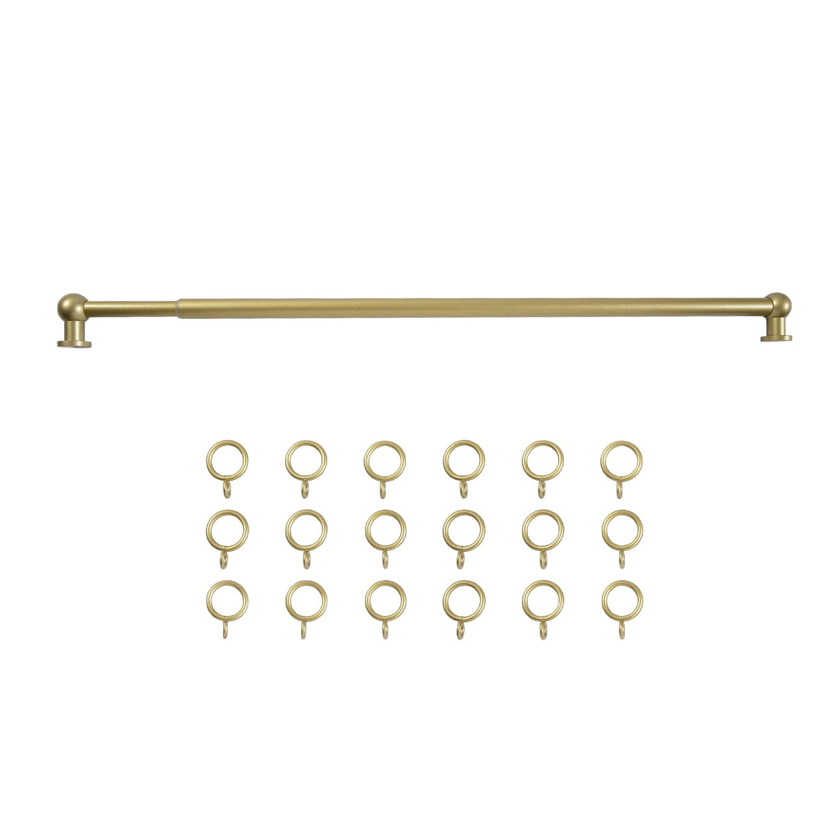 TWOPAGES Gold adjustable cafe curtain rod for versatile 28–48 inch windows.
