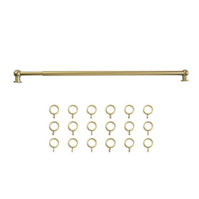 TWOPAGES Gold adjustable cafe curtain rod for versatile 28–48 inch windows.