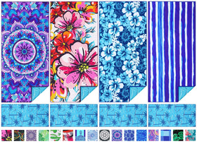 TwoYek microfiber thin beach towel unfolded at 71x32 inches for quick-dry beach days