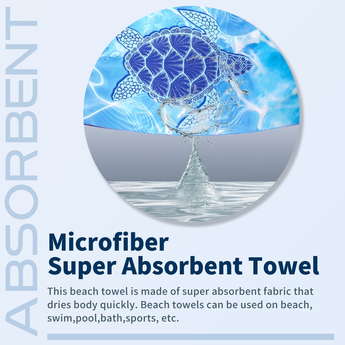 TwoYek microfiber towel lightweight design fits in travel bags.