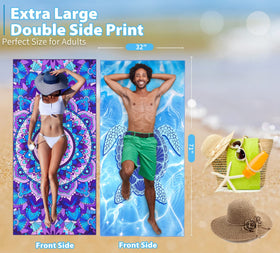TwoYek two sided printed towel feels silky against skin during yoga.