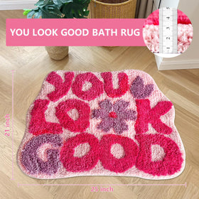 TWWDE AUG You Look Good rug demonstrates quick absorption to keep floors dry.