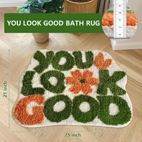 Non-slip white TPR base of You Look Good bath mat enhances stability