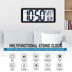 TXL 14.2-inch digital wall clock with large, legible digits