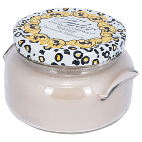 Tyler Candle Company 22oz jar glows with even burn and strong fragrance.