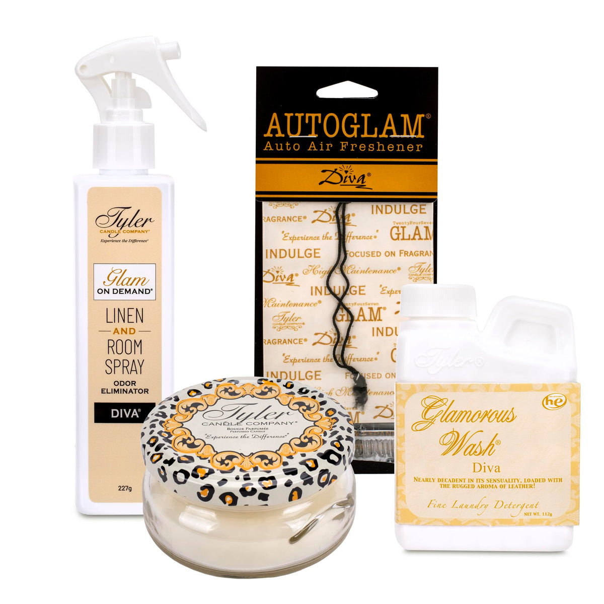 Tyler Candle Company Diva On Demand room spray refreshes any space instantly.